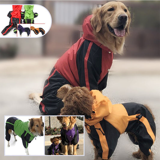Waterproof Dog Raincoat for Large Breeds