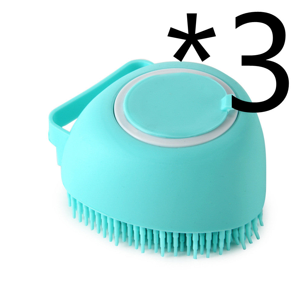 Silicone Pet Grooming Bath Gloves with Shampoo Dispenser