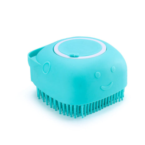 Silicone Pet Grooming Bath Gloves with Shampoo Dispenser