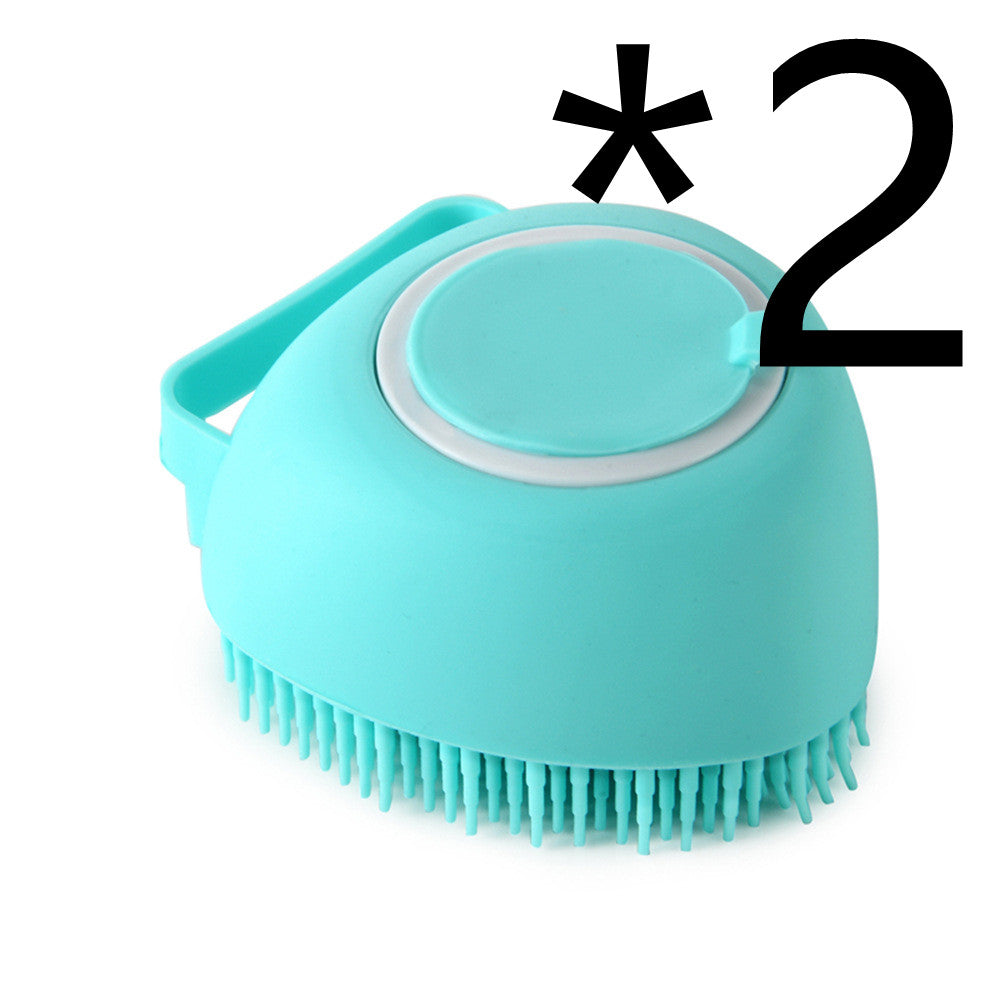 Silicone Pet Grooming Bath Gloves with Shampoo Dispenser