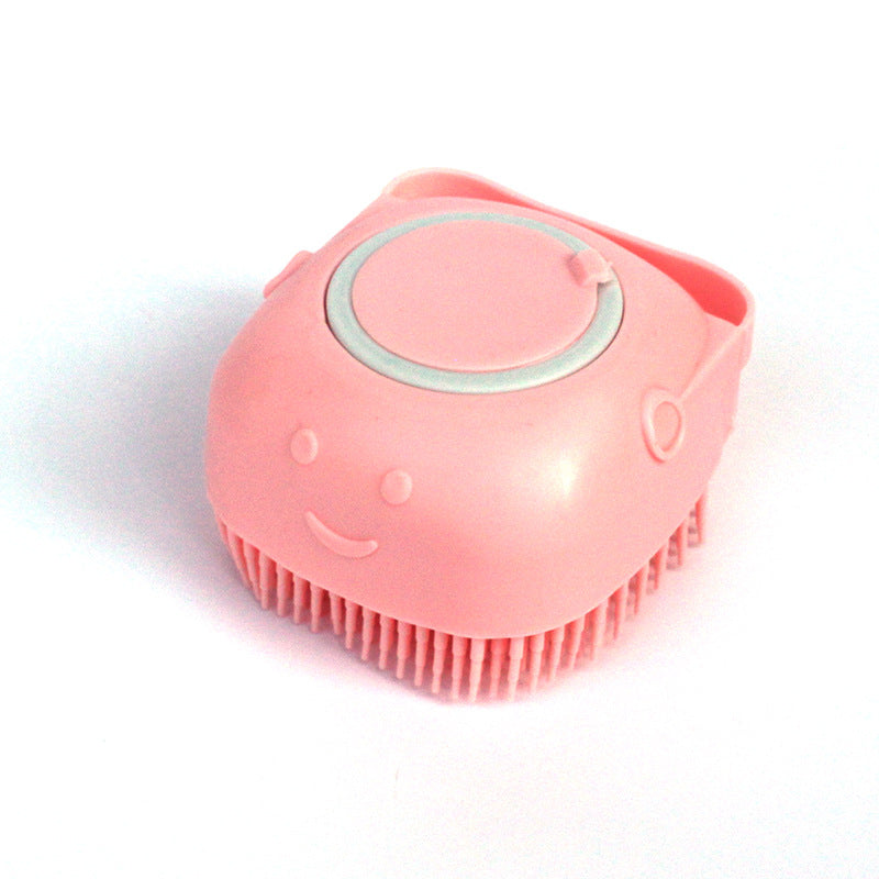 Silicone Pet Grooming Bath Gloves with Shampoo Dispenser