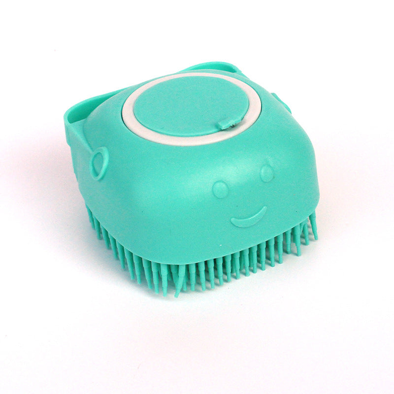 Silicone Pet Grooming Bath Gloves with Shampoo Dispenser