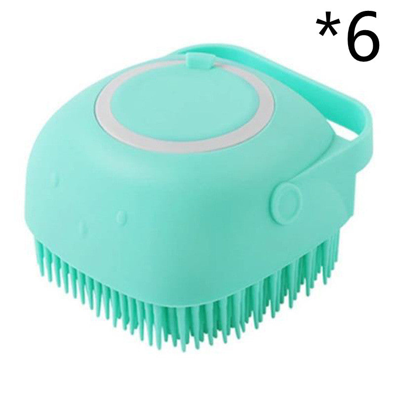 Silicone Pet Grooming Bath Gloves with Shampoo Dispenser